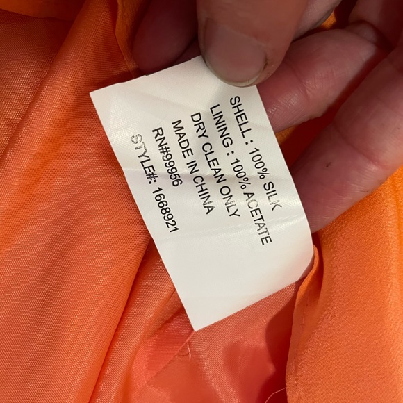 Shoshanna Sadie Silk Coral One Shoulder Dress - Picture 8 of 9